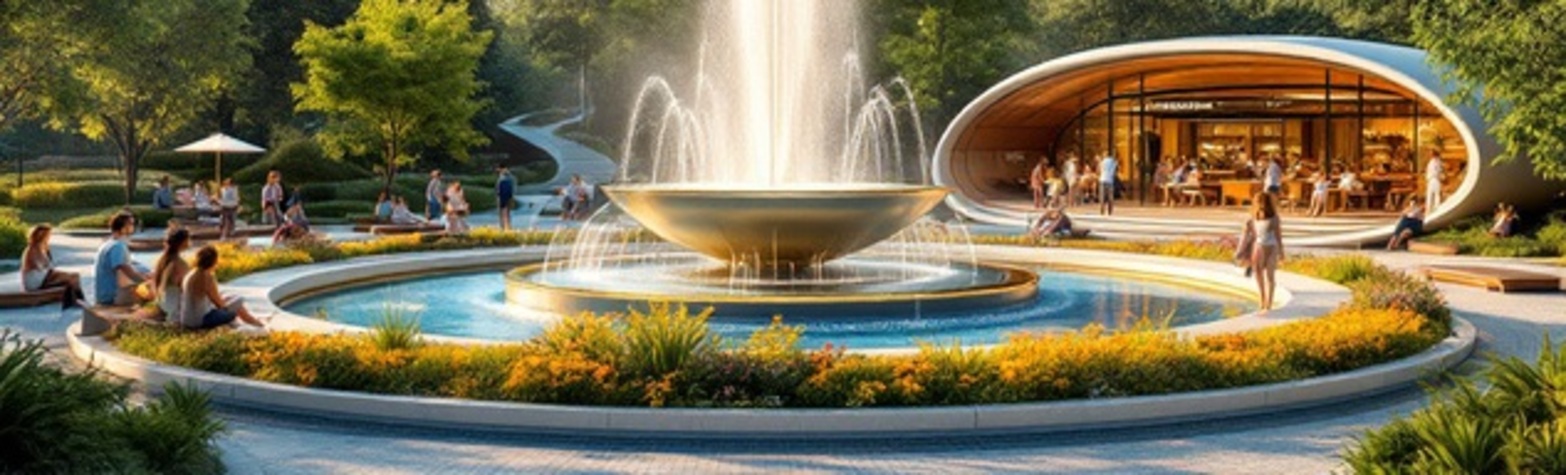 Futuristischer Stadtpark 